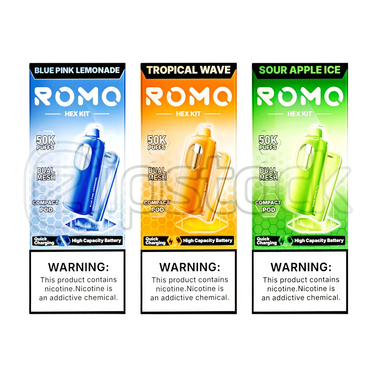 ROMO Hex 50K Pod Kit with Smart Display | 50K Puffs Disposable Zistock ROMO Hex 50K Pod Kit with Smart Display | 50K Puffs Disposable Zistock