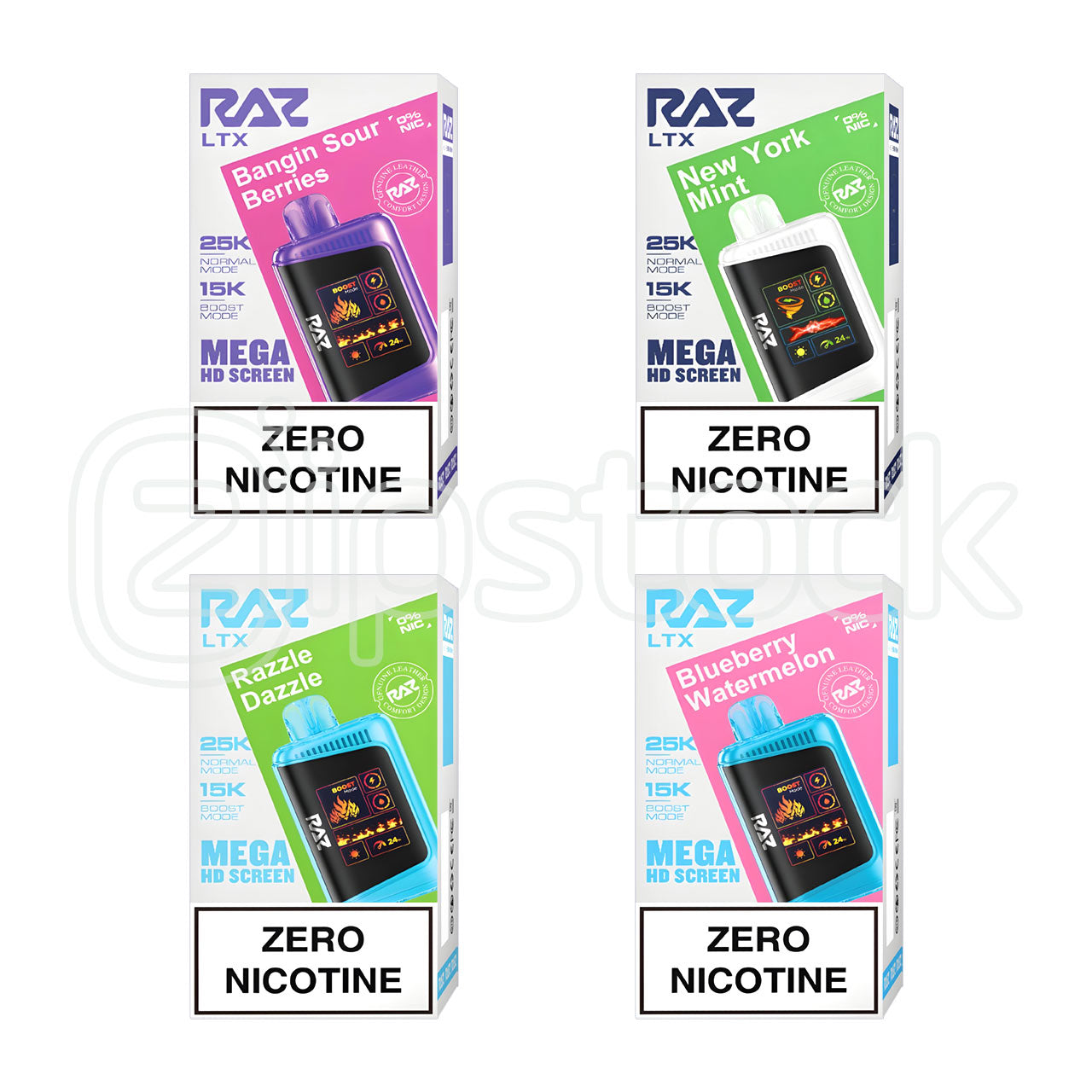 Raz LTX ZERO Nic 25000 Puffs Vape Flavored Disposable Kit Zistock Raz LTX ZERO Nic 25000 Puffs Vape Flavored Disposable Kit Zistock