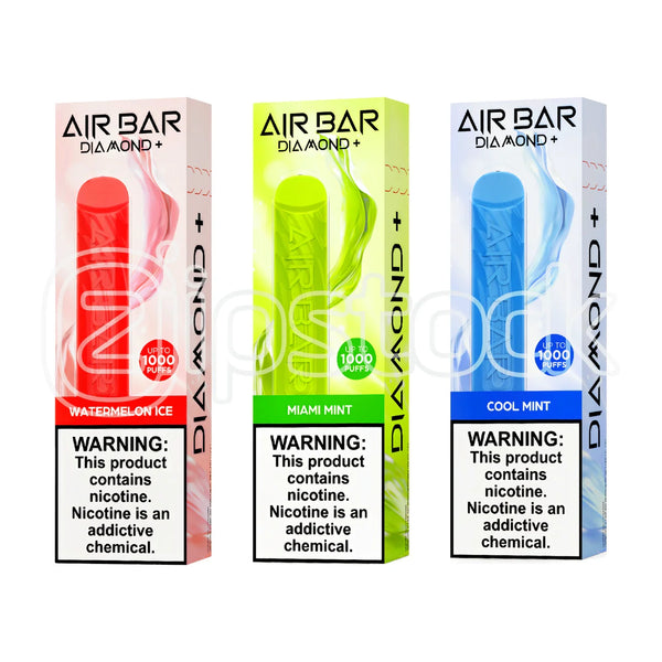 Air Bar Diamond+ 1K Disposable Vape - 5% Nicotine, 1000 Puffs  Zistock