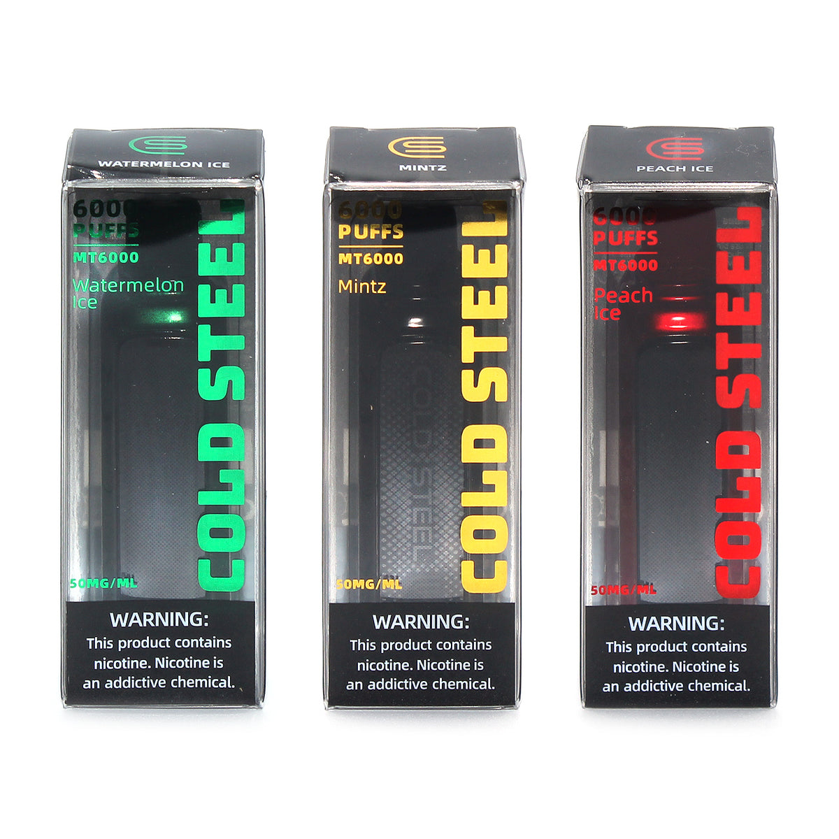 Cold Steel MT6000 Disposable Vape Authentic Flavors Ziip Stock