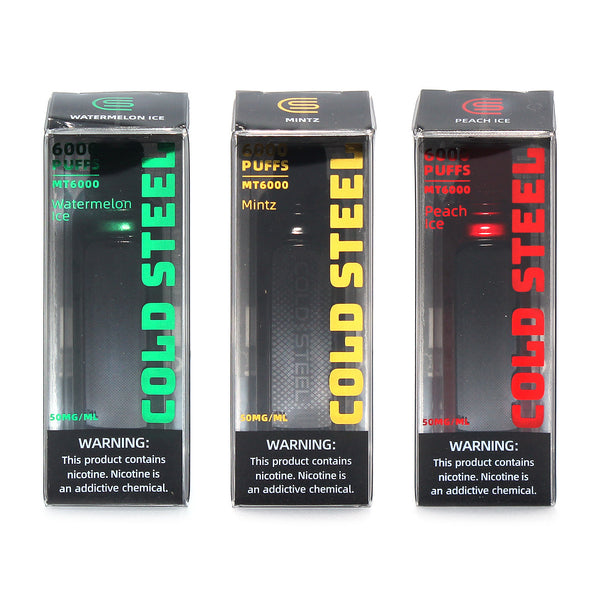 dosage nicotine vape Cold Steel MT6000 Disposable Vape
