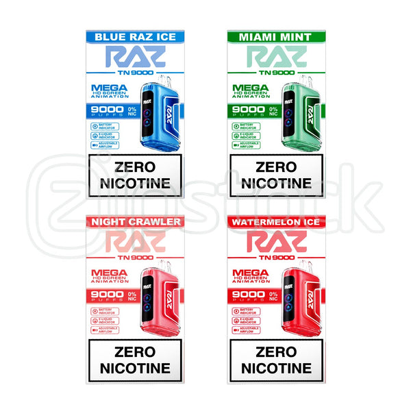 RAZ Mega Vape TN9000 ZERO Nicotine | 0% Nic Flavors Online Ziip Stock RAZ Mega Vape TN9000 ZERO Nicotine | 0% Nic Flavors Online Ziip Stock