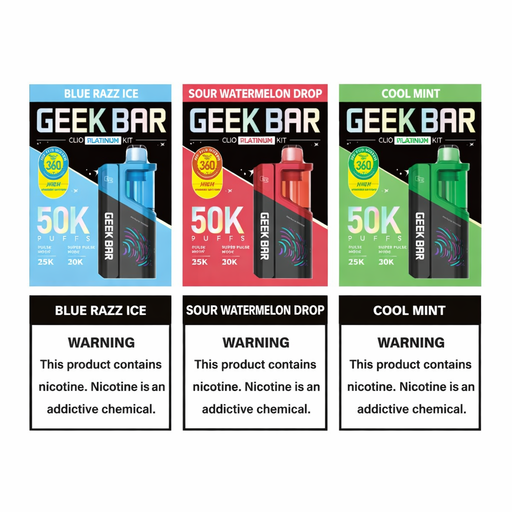 Geek Bar CLIO Platinum 50K Puffs Kit & Pod Disposable | Buy Online Zistock Geek Bar CLIO Platinum 50K Puffs Kit & Pod Disposable | Buy Online Zistock