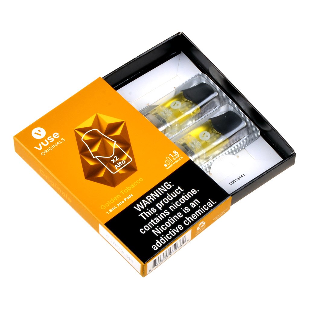 can you refill vuse pods with salt nic VUSE Alto Pods Golden Tobacco main image 0