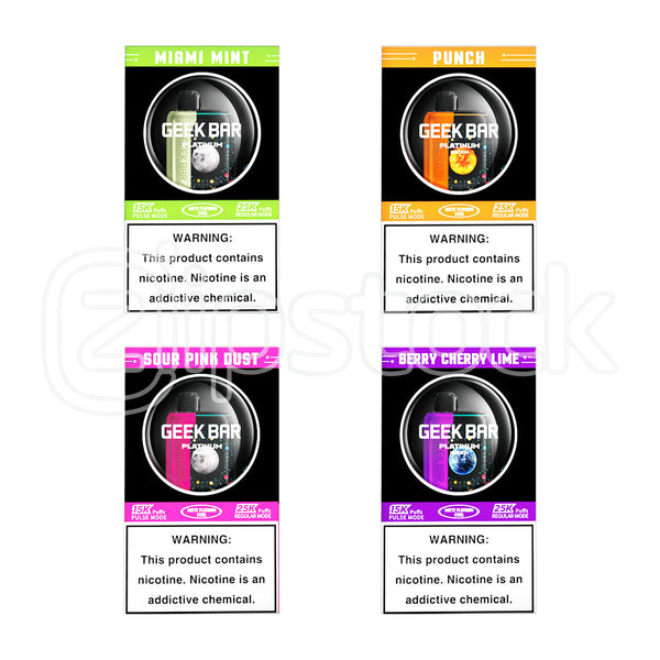 Geek Bar Pulse X 25000 Platinum Edition Vape - Flavored Disposable 25K Zistock Geek Bar Pulse X 25000 Platinum Edition Vape - Flavored Disposable 25K Zistock