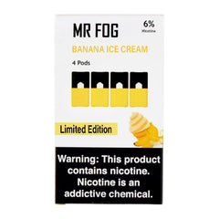 Mr Fog Banana Ice Cream 4 Pods Limited