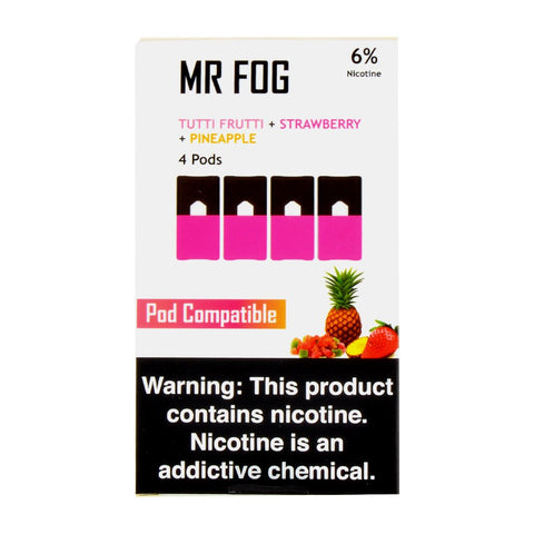 Mr Fog Tutti Frutti + Strawberry + Pineapple 4 Pods